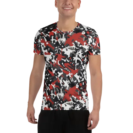 Riot Geometry on a Men's Athletic T-Shirt