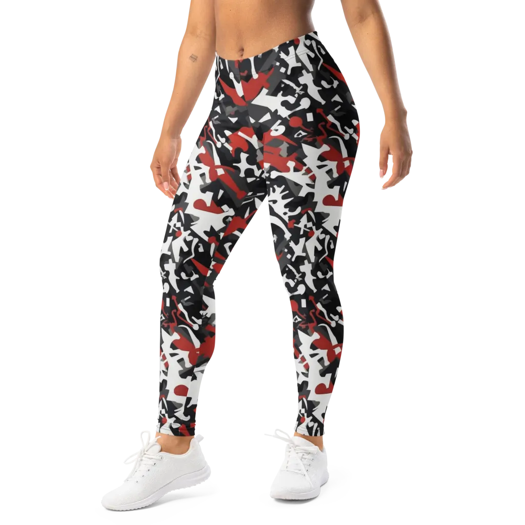 Riot Geometry on Leggings — Left Front