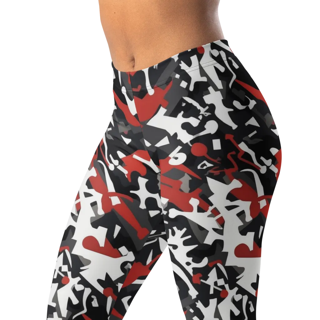 Riot Geometry on Leggings — Left Front