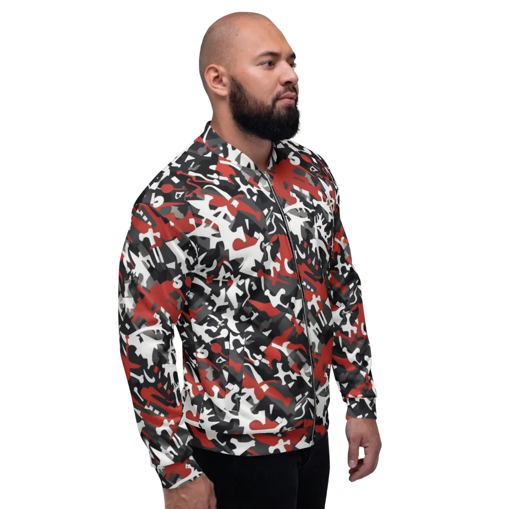 Riot Geometry on Bomber Jacket — Right
