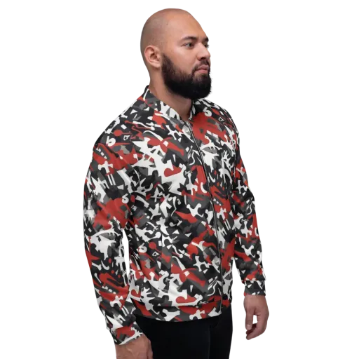 Riot Geometry on a Bomber Jacket