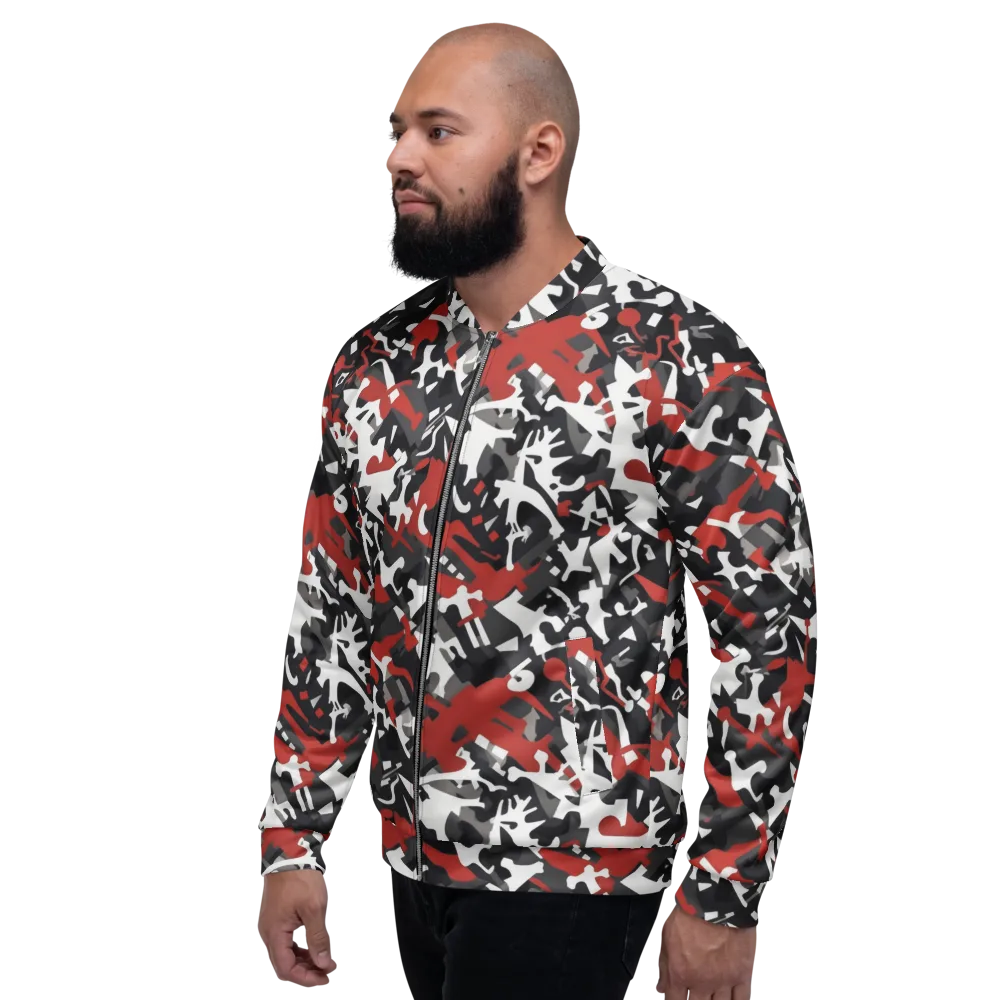 Riot Geometry on Bomber Jacket — Left