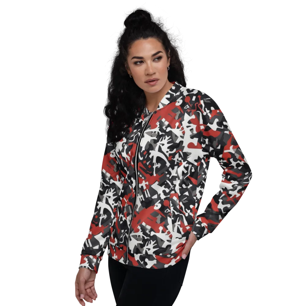 Riot Geometry on Bomber Jacket — Left