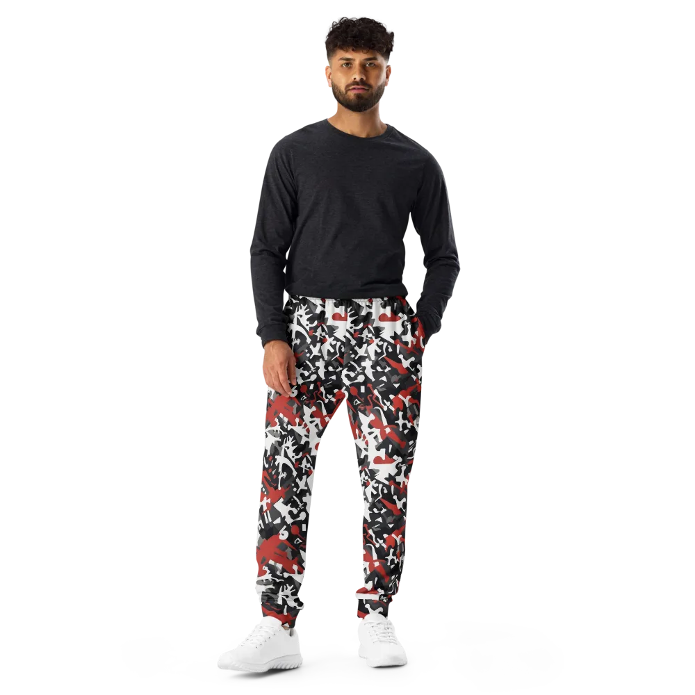Riot Geometry on Men's Joggers — Front