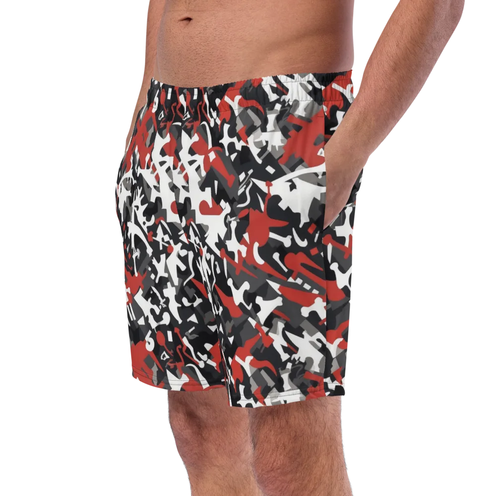 Riot Geometry on Swim Trunks — Left Front