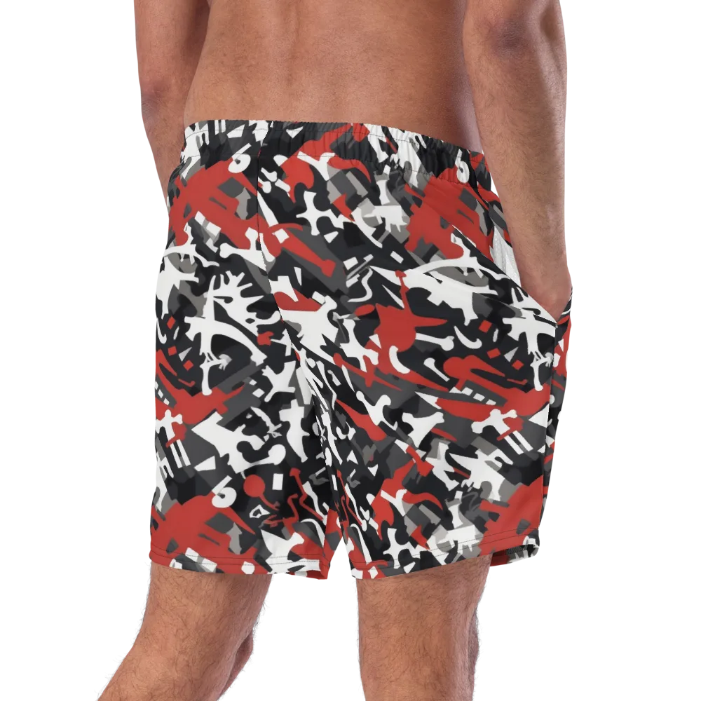 Riot Geometry on Swim Trunks — Right Back
