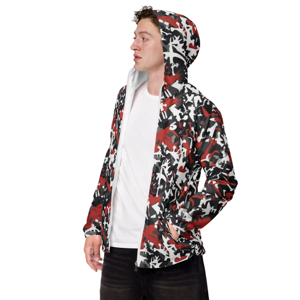 Riot Geometry on Men's Windbreaker — Left Front