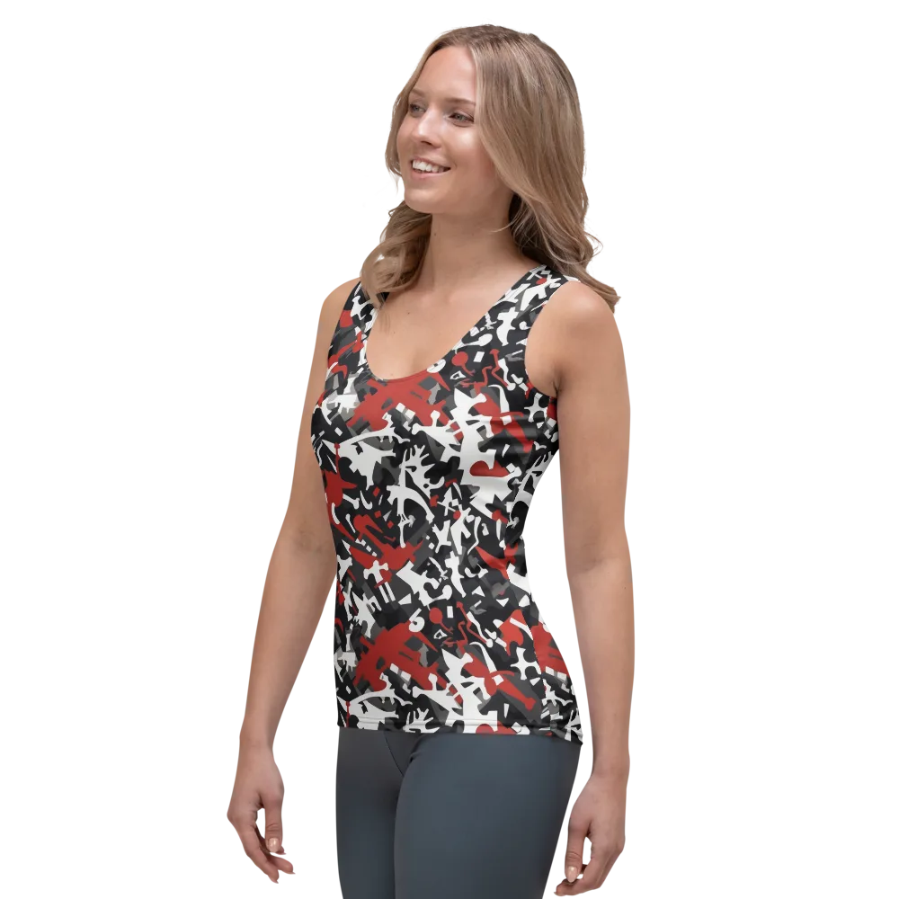 Riot Geometry on Women's Tank Top — Left Front