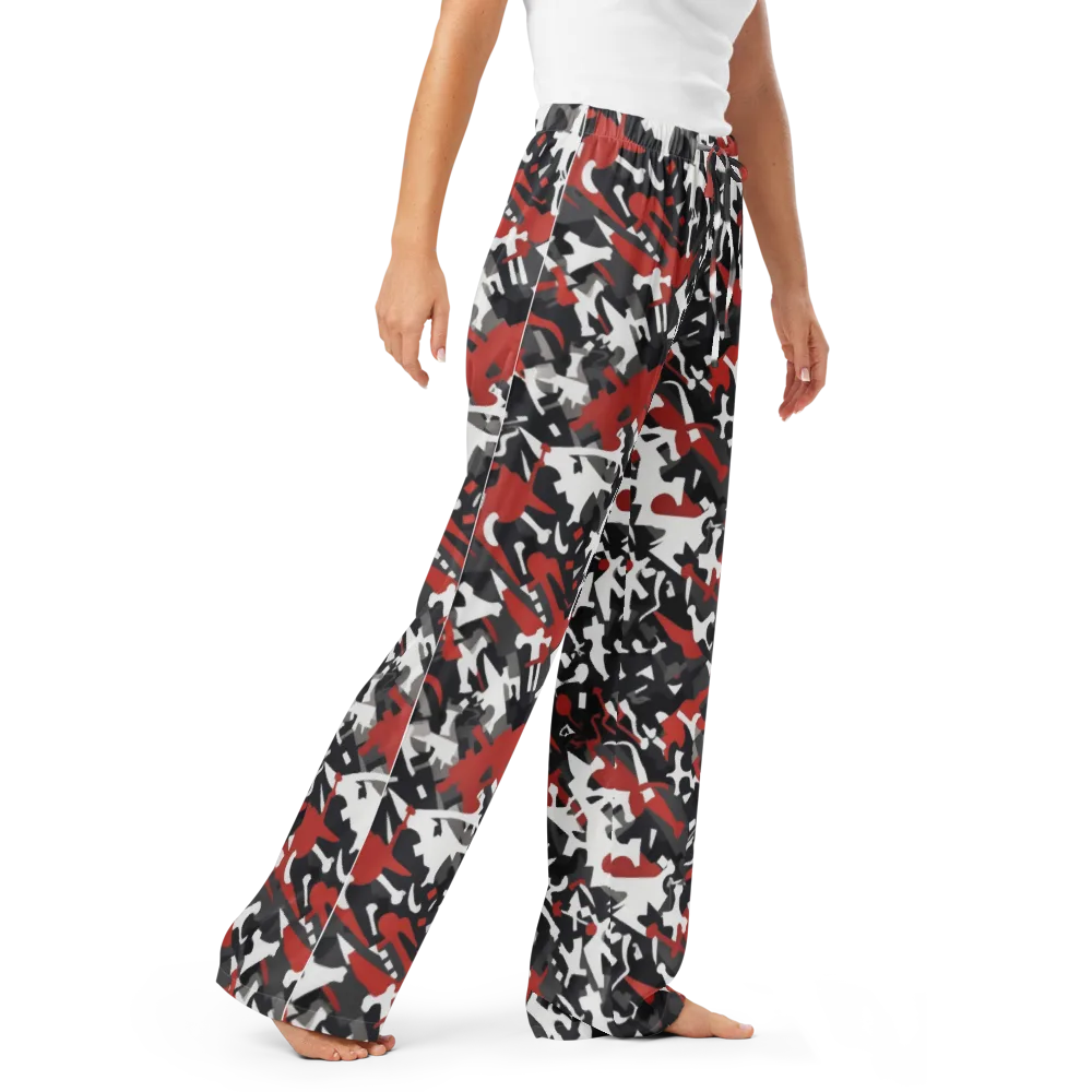 Riot Geometry on Women's Pajama Pants — Right Front