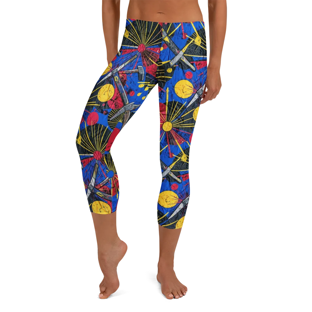 Strata Spark on Capri Leggings — Front
