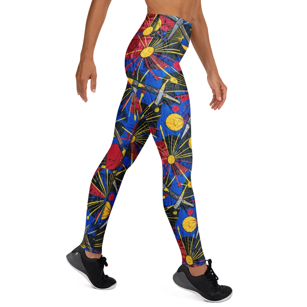 Strata Spark on Yoga Leggings — Right