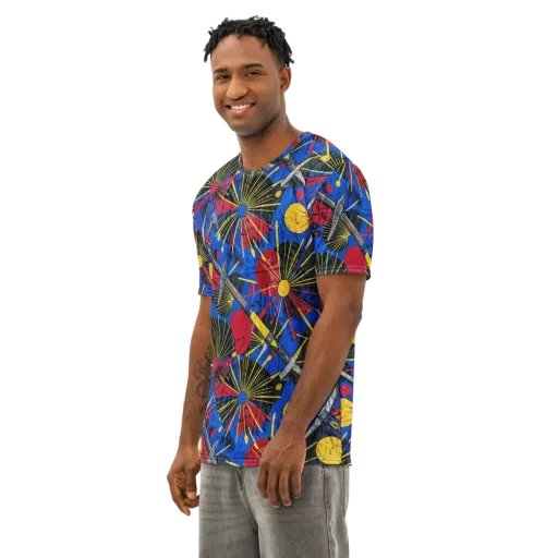 Strata Spark on a Men's Cotton Crew Neck T-Shirt