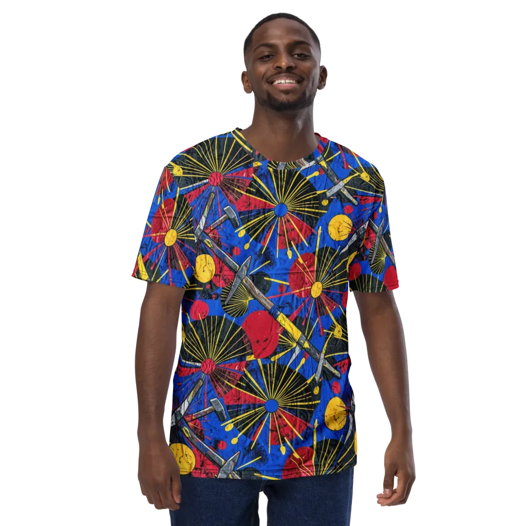 Strata Spark on Men's Crew Neck T-Shirt — Front