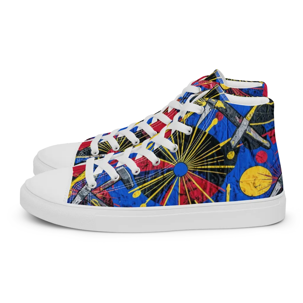 Strata Spark on Women's High Top Canvas Shoes — Left