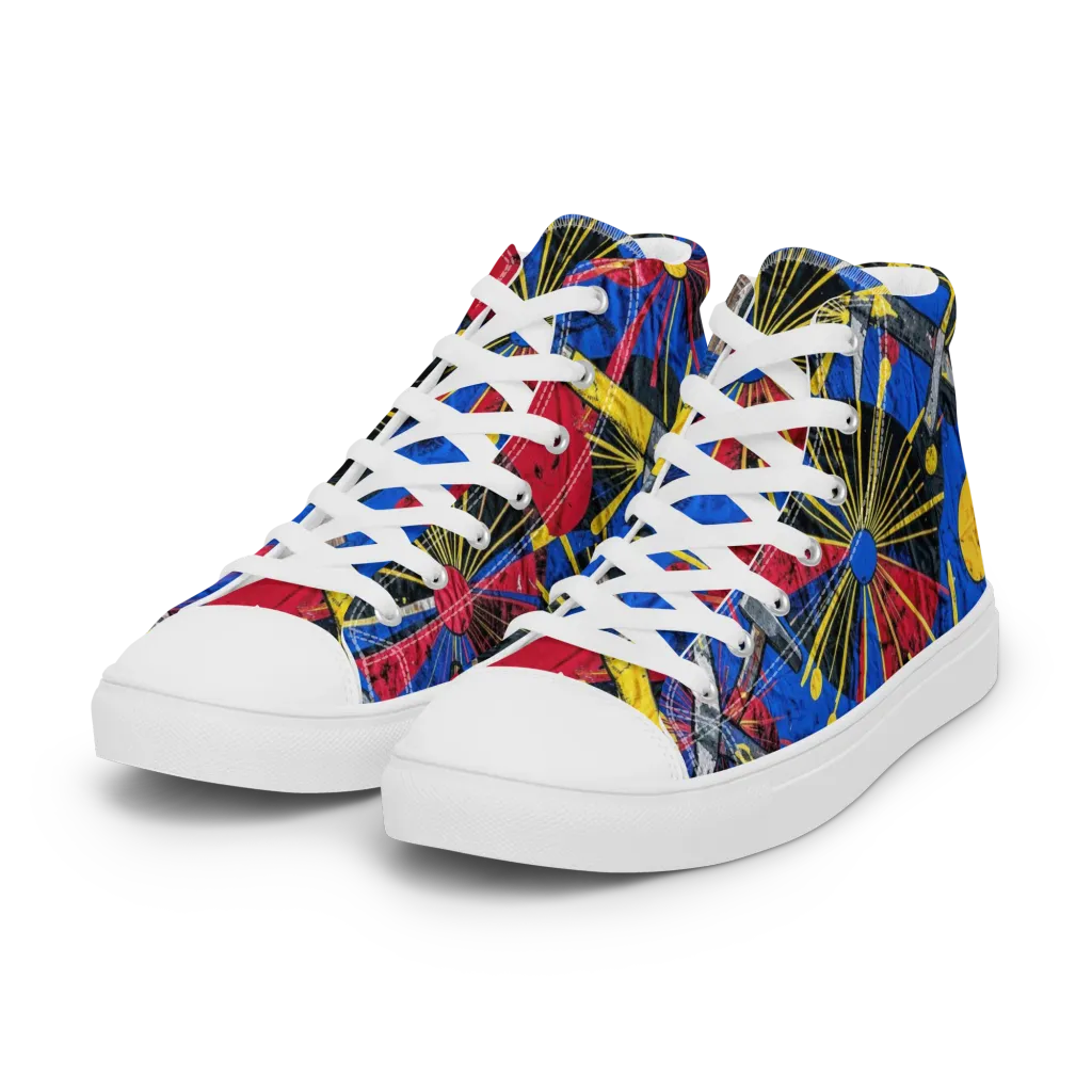 Strata Spark on Women's High Top Canvas Shoes — Left Front