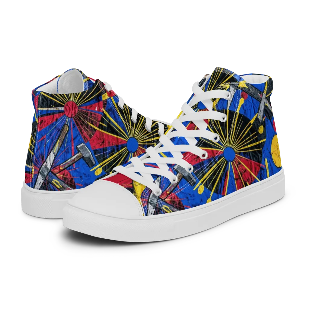 Strata Spark on Women's High Top Canvas Shoes — Left