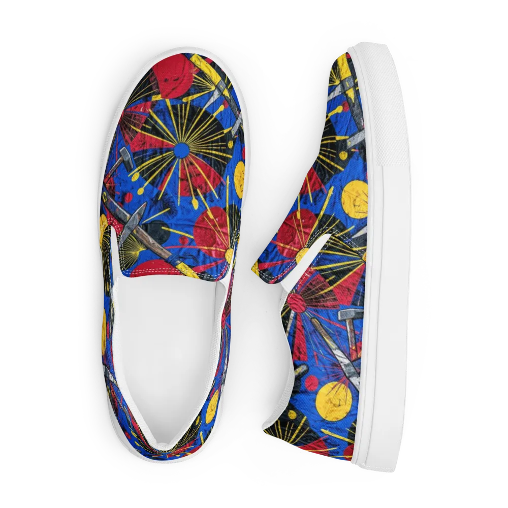 Strata Spark on Men's Slip-On Canvas Shoes — Front