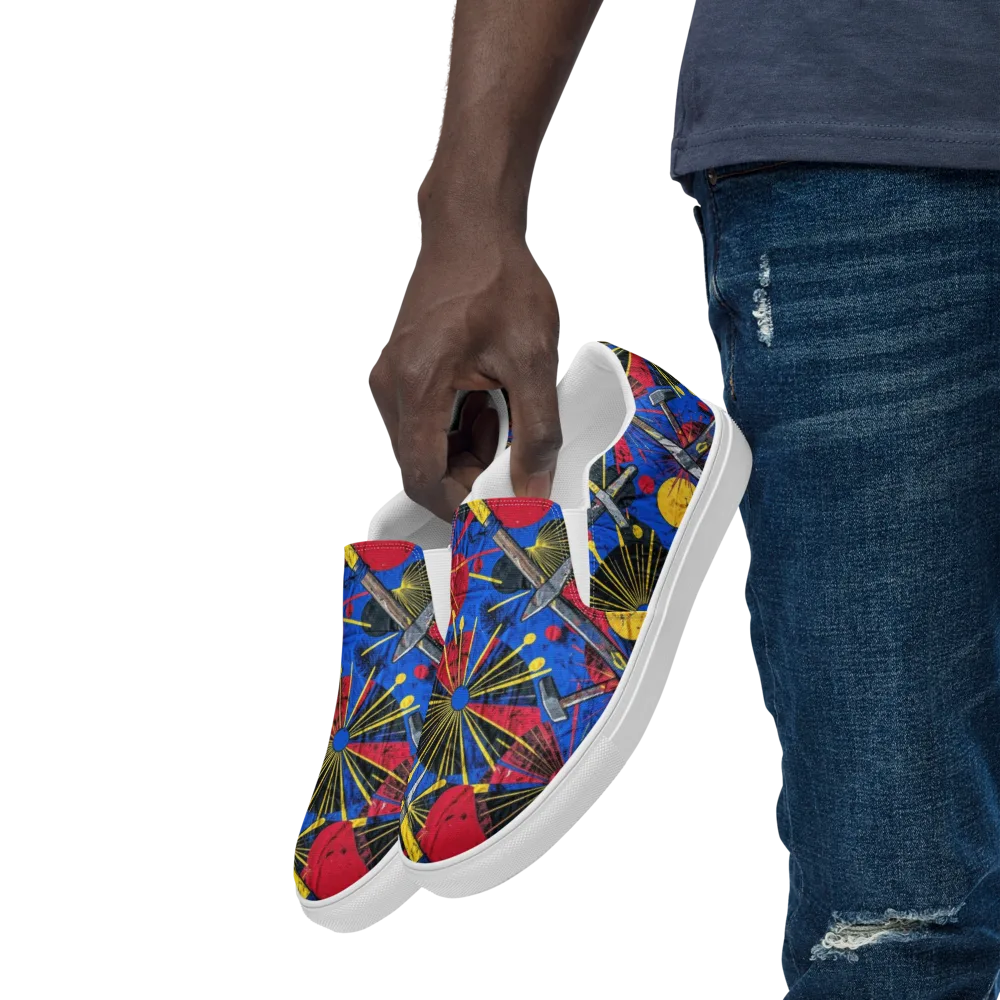 Strata Spark on Men's Slip-On Canvas Shoes — Left Front