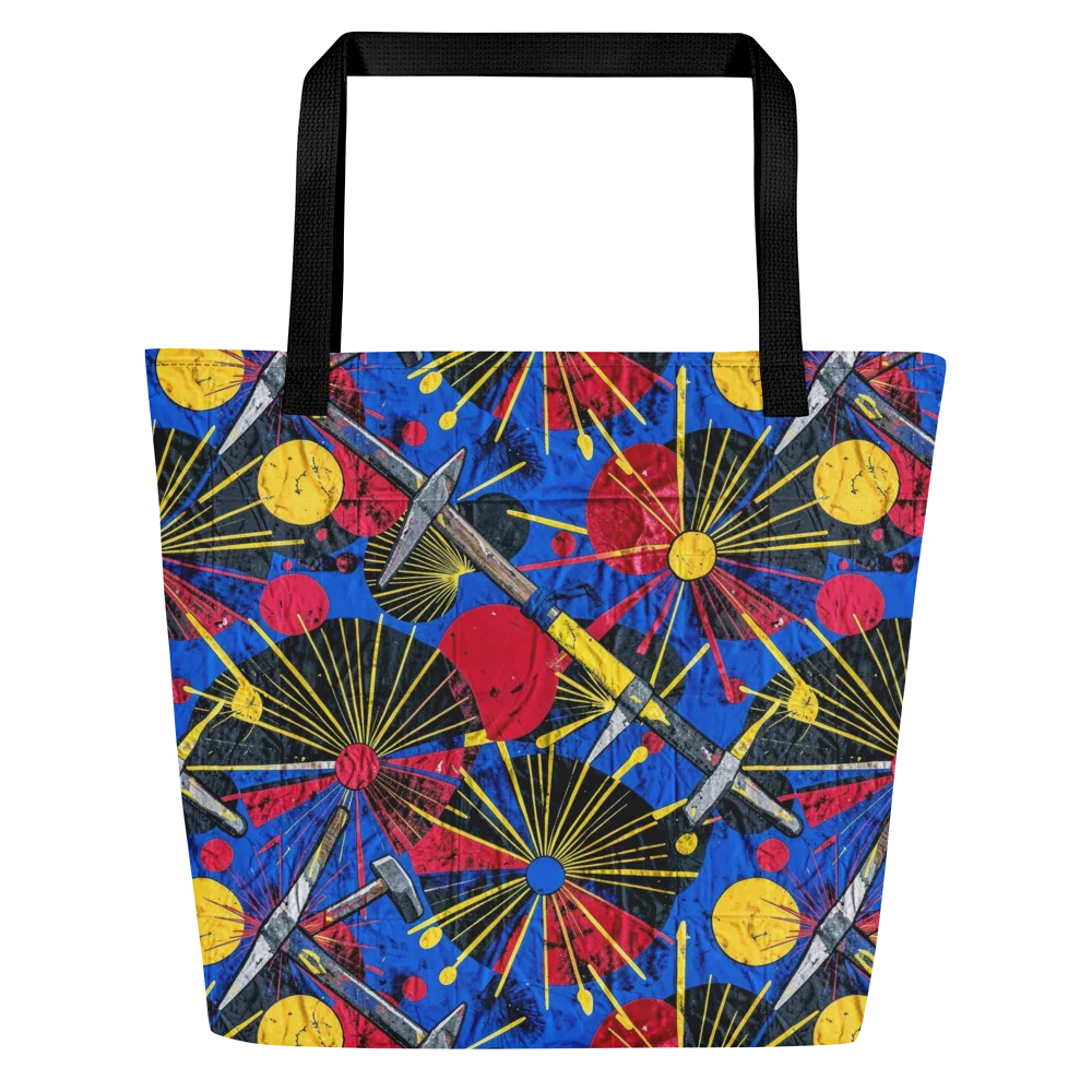 Strata Spark on Large Tote Bag W/ Pocket — Front