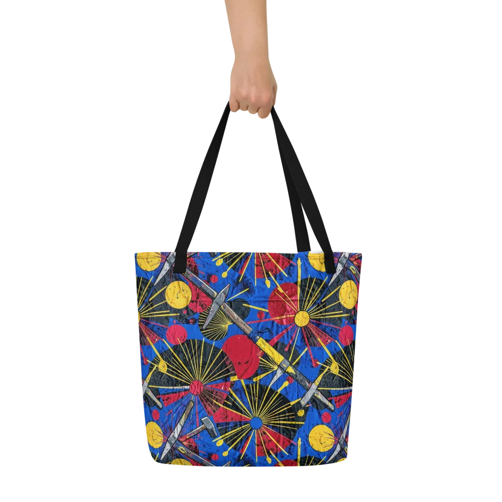 Strata Spark on Large Tote Bag W/ Pocket — Front