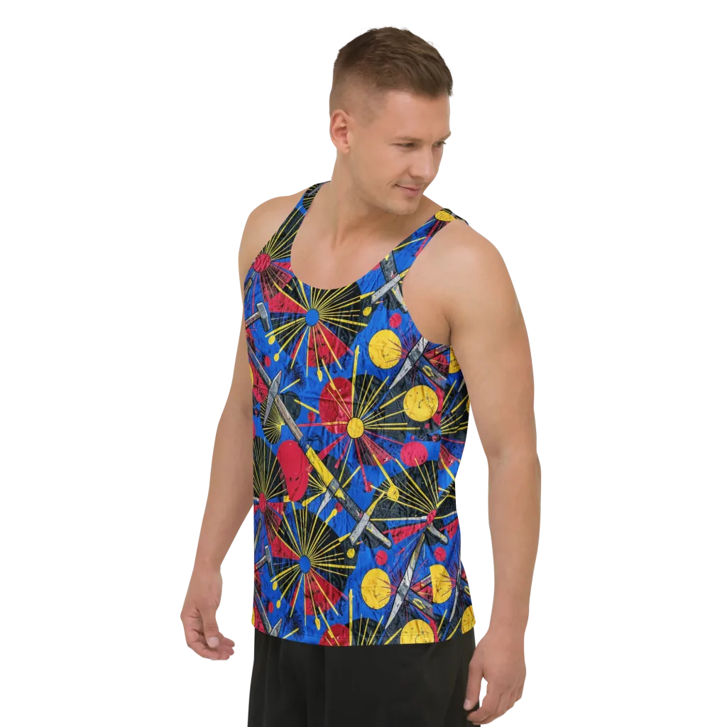 Strata Spark on Men's Tank Top — Left Front