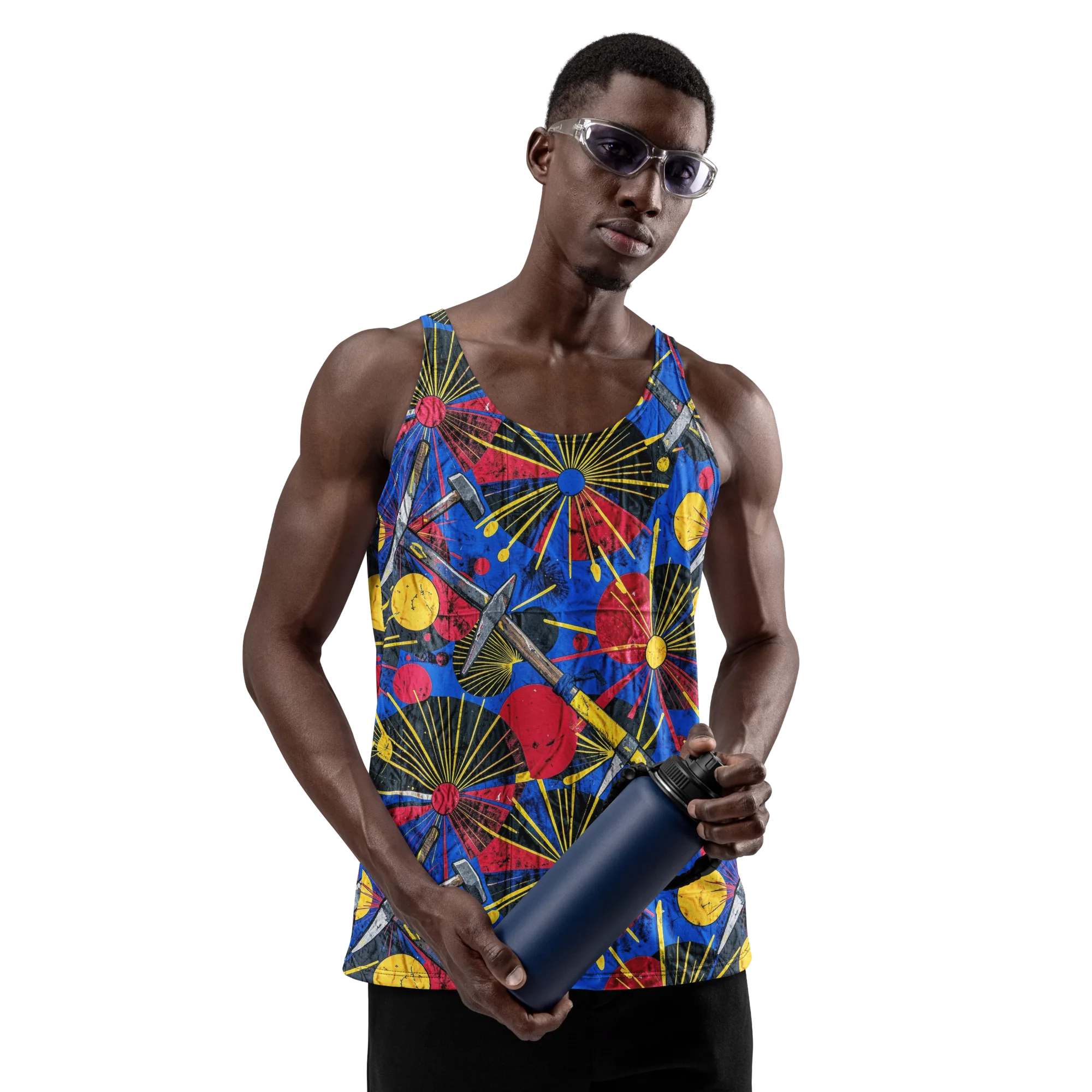 Strata Spark on Men's Tank Top — Front