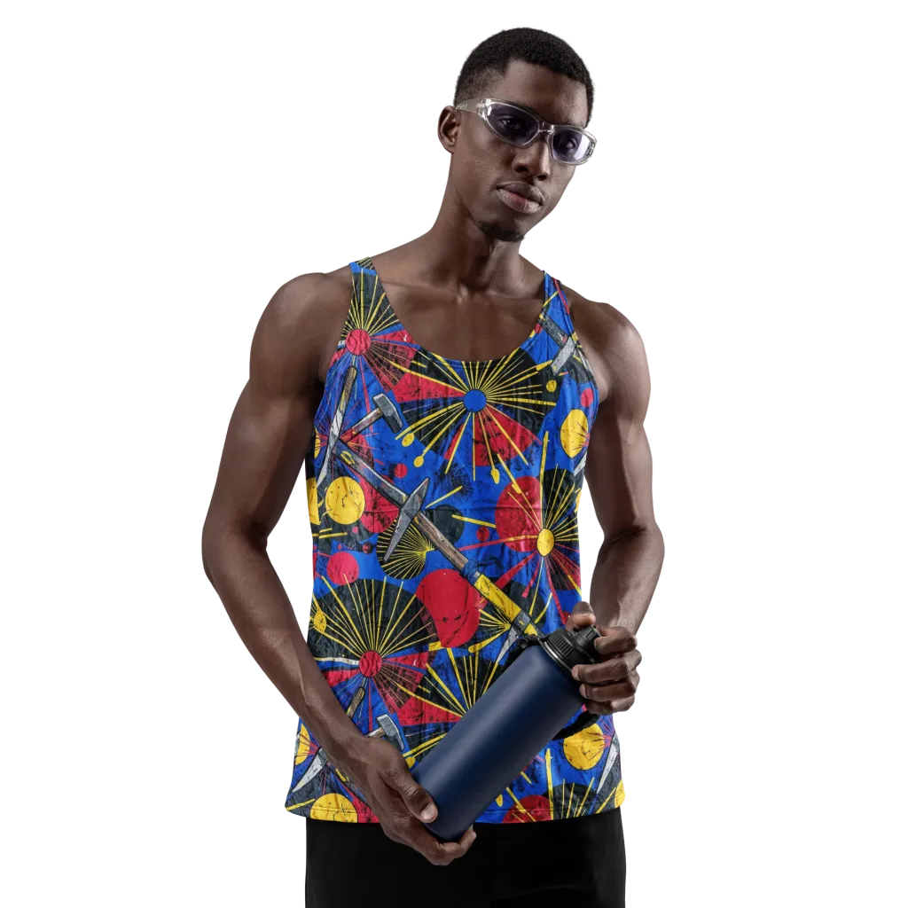 Strata Spark on Men's Tank Top — Front