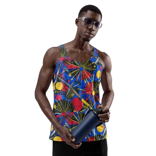 Strata Spark on a Men's Tank Top
