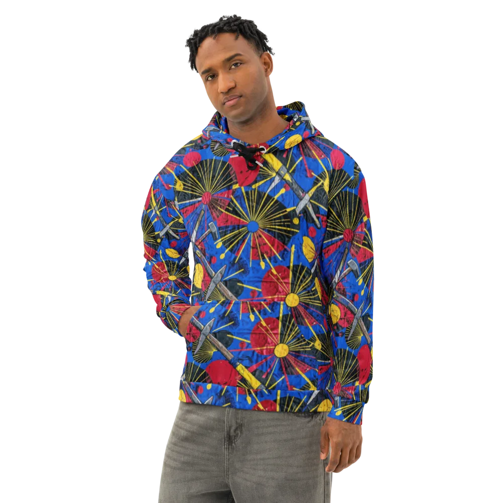 Strata Spark on Cotton Hoodie — Left Front