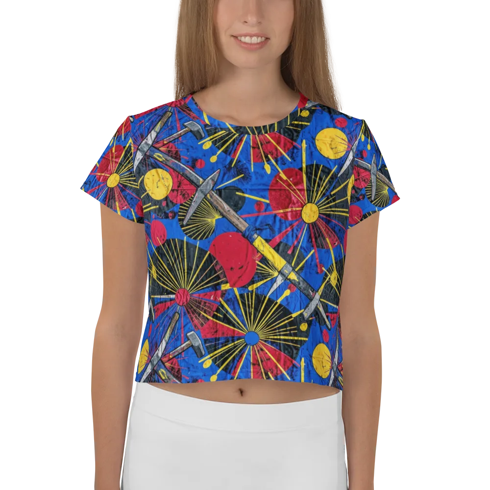 Strata Spark on Crop Tee — Front