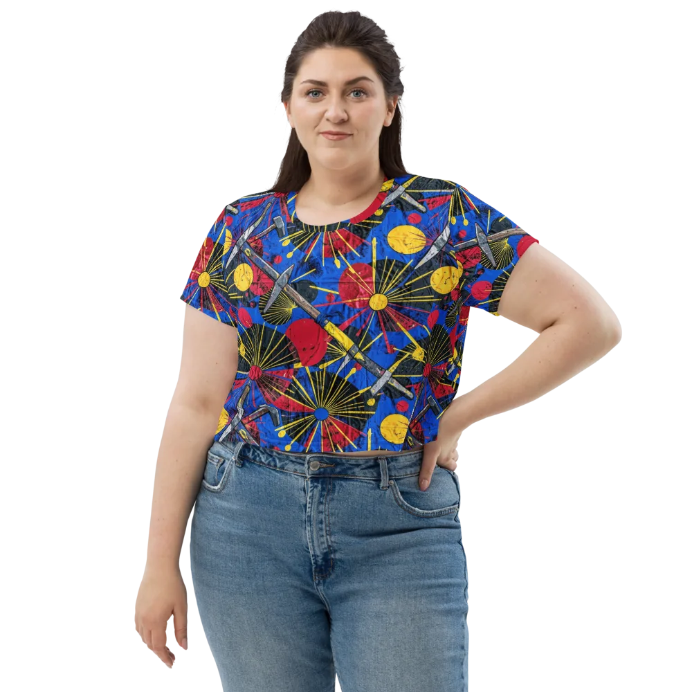 Strata Spark on Crop Tee — Front