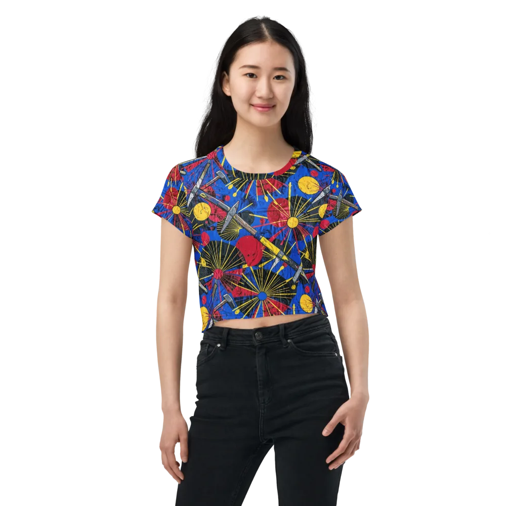 Strata Spark on Crop Tee — Front