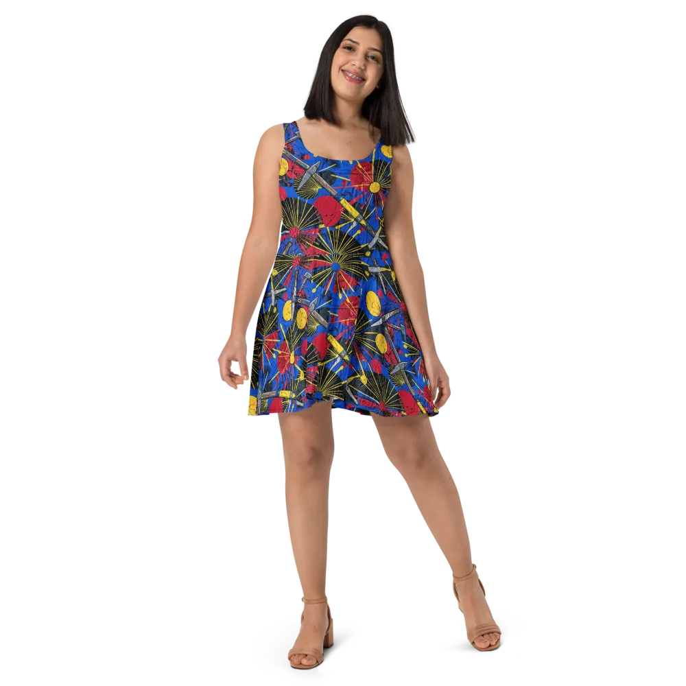 Strata Spark on Skater Dress — Front