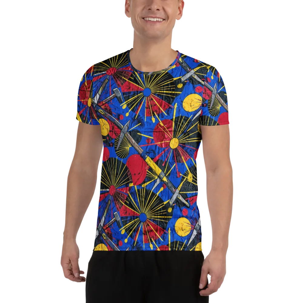 Strata Spark on Men's Athletic T-Shirt — Front