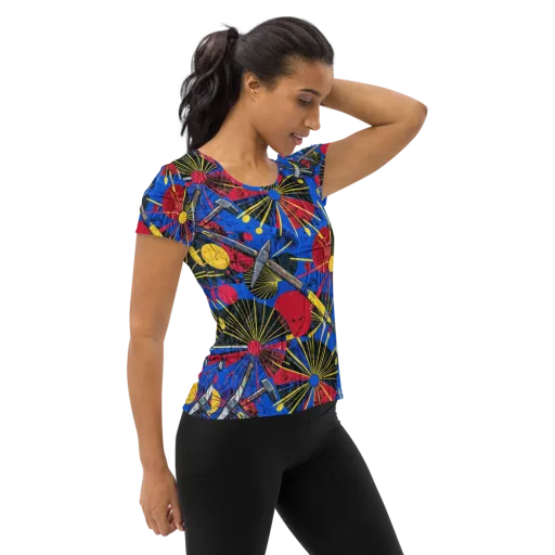 Strata Spark on a Women's Athletic T-Shirt