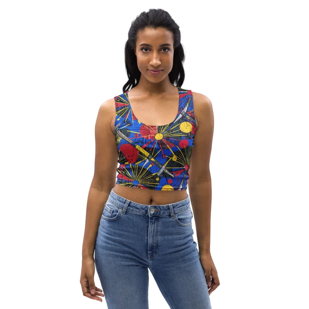 Strata Spark on Crop Top — Front