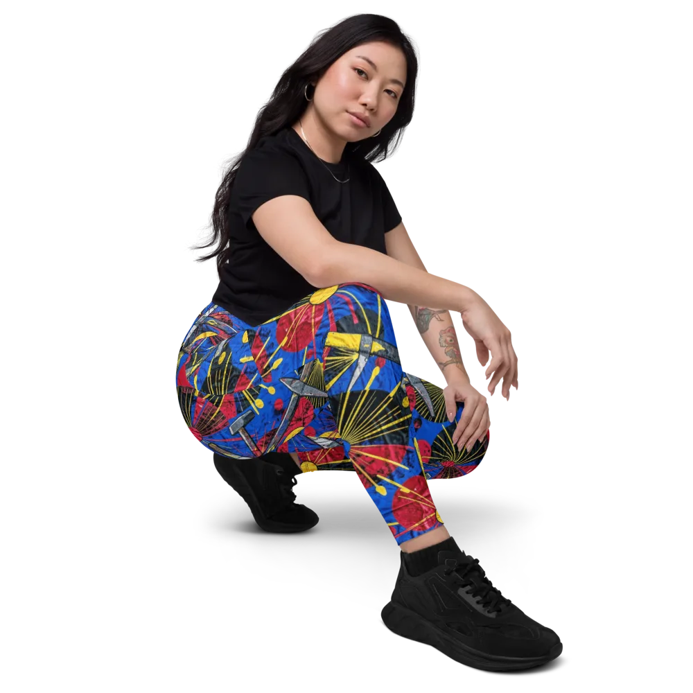 Strata Spark on Leggings with Pockets — Right Front