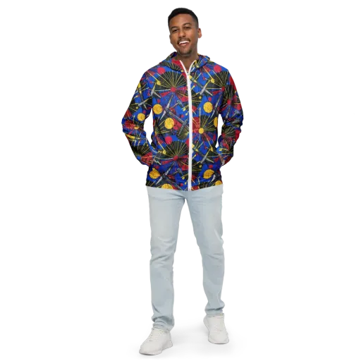 Strata Spark on a Men's Windbreaker