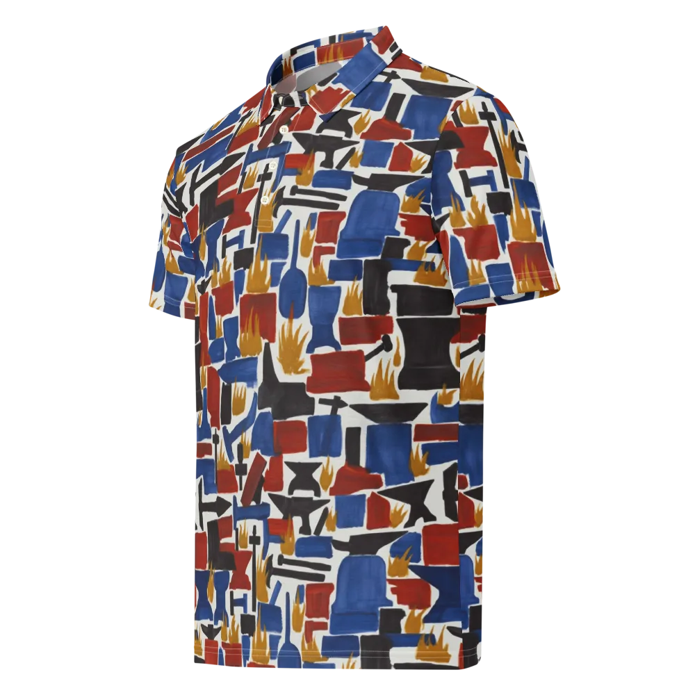 Forge Fête on Men's Slim Fit Polo Shirt — Left Front