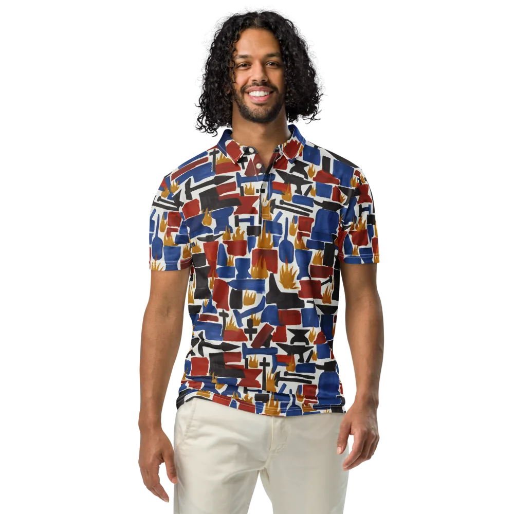 Forge Fête on Men's Slim Fit Polo Shirt — Front