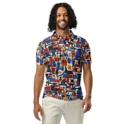 Forge Fête on a Men's Slim Fit Polo Shirt