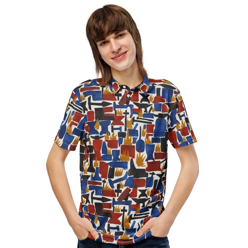 Forge Fête on Men's Slim Fit Polo Shirt — Front
