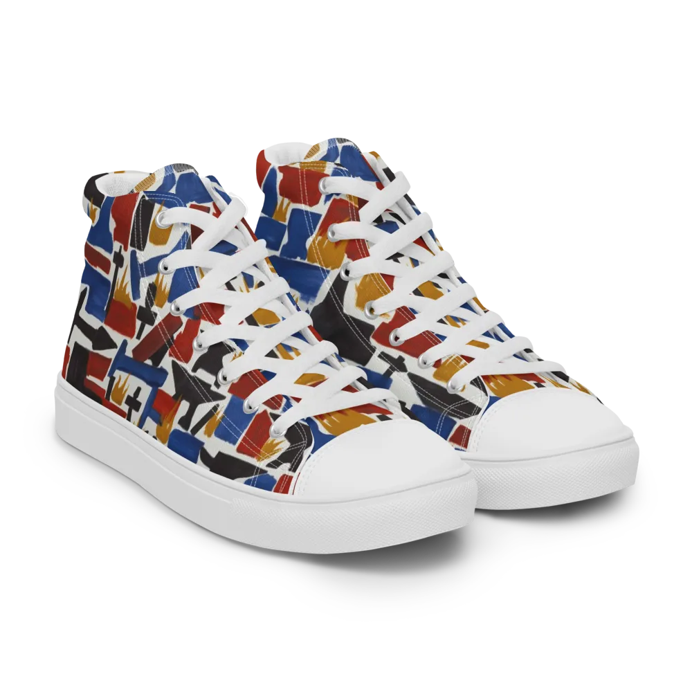 Forge Fête on Men's High Top Canvas Shoes — Right Front