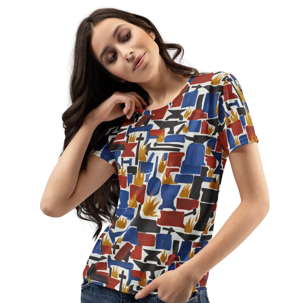 Forge Fête on Women's Crew Neck T-Shirt — Left Front