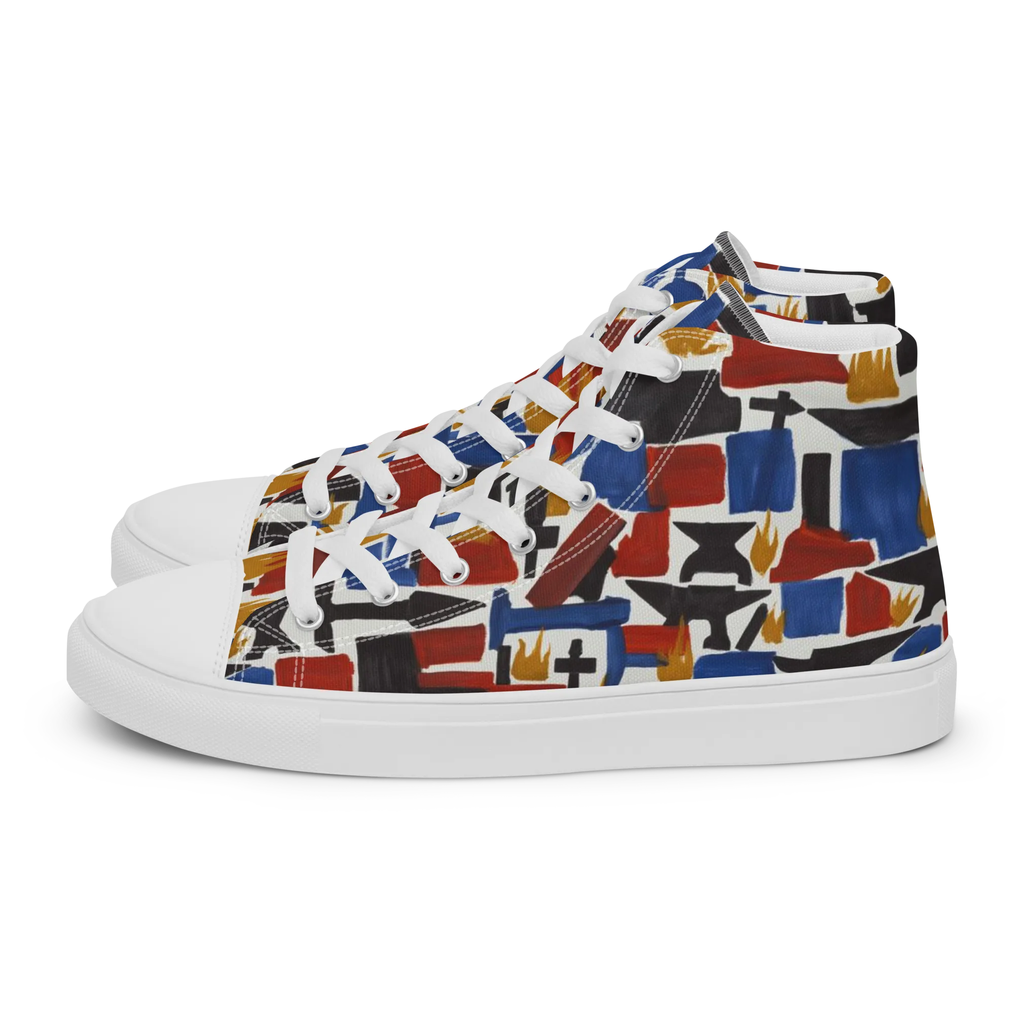 Forge Fête on Women's High Top Canvas Shoes — Left