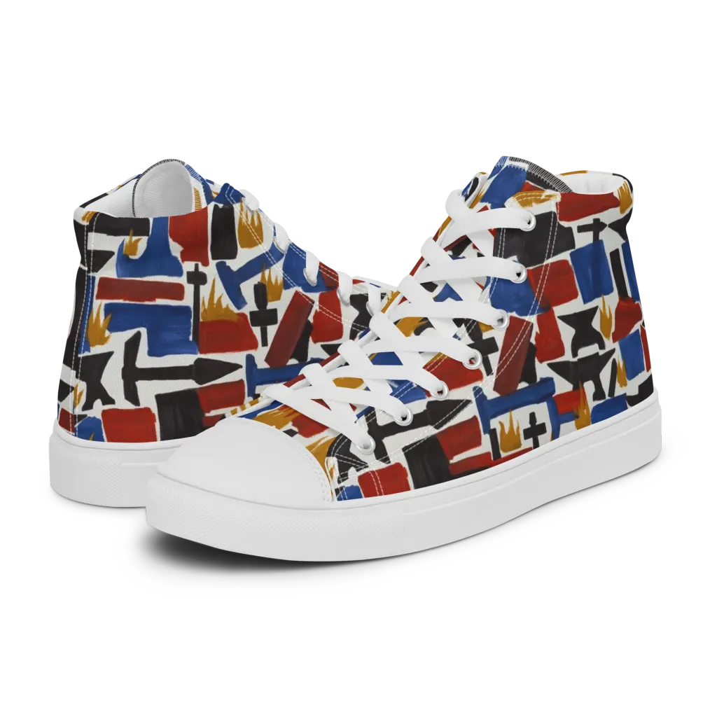 Forge Fête on Women's High Top Canvas Shoes — Left