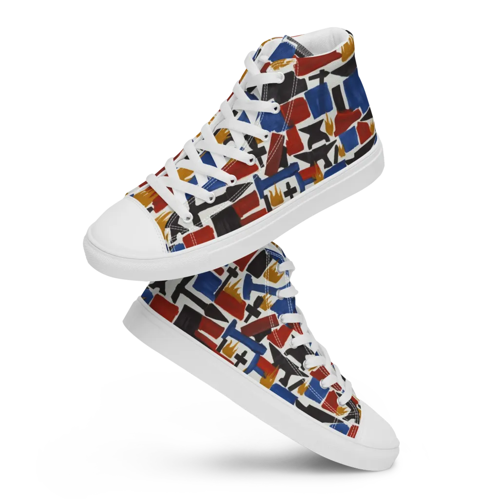 Forge Fête on Women's High Top Canvas Shoes — Front