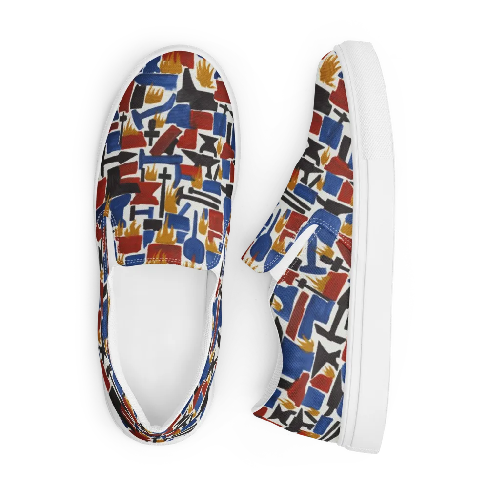 Forge Fête on Men's Slip-On Canvas Shoes — Front