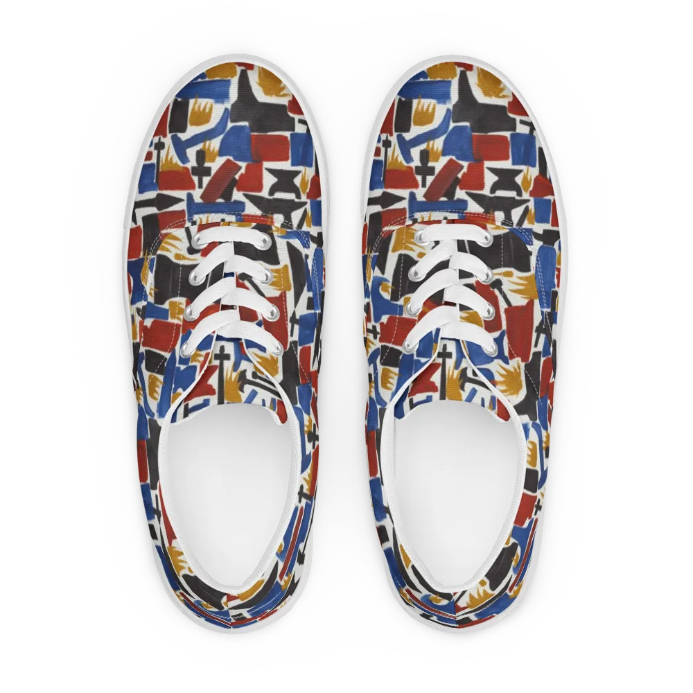 Forge Fête on Men's Lace-Up Canvas Shoes — Front