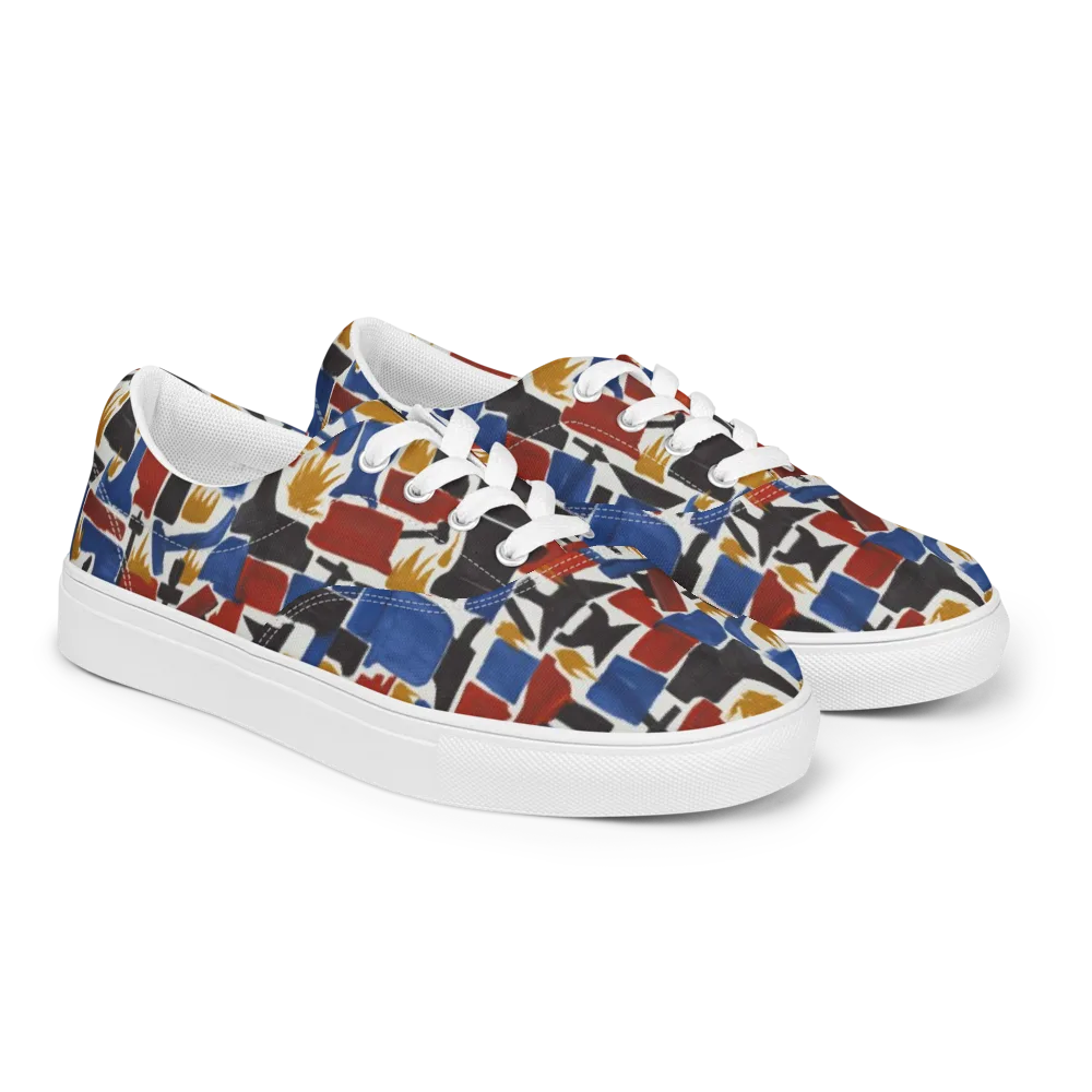 Forge Fête on Men's Lace-Up Canvas Shoes — Right Front